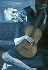 Pablo Picasso The Old Guitarist 1903 painting